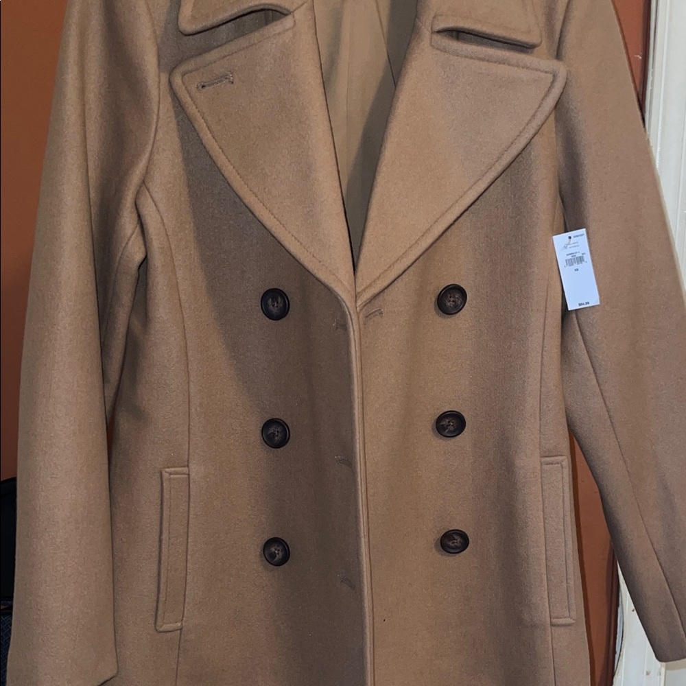 Old Navy Women's Camel Peacoat - Picture 9 of 12